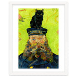 Black Cat on the Postman’s Hat, Van Gogh Inspired Painting thumbnail