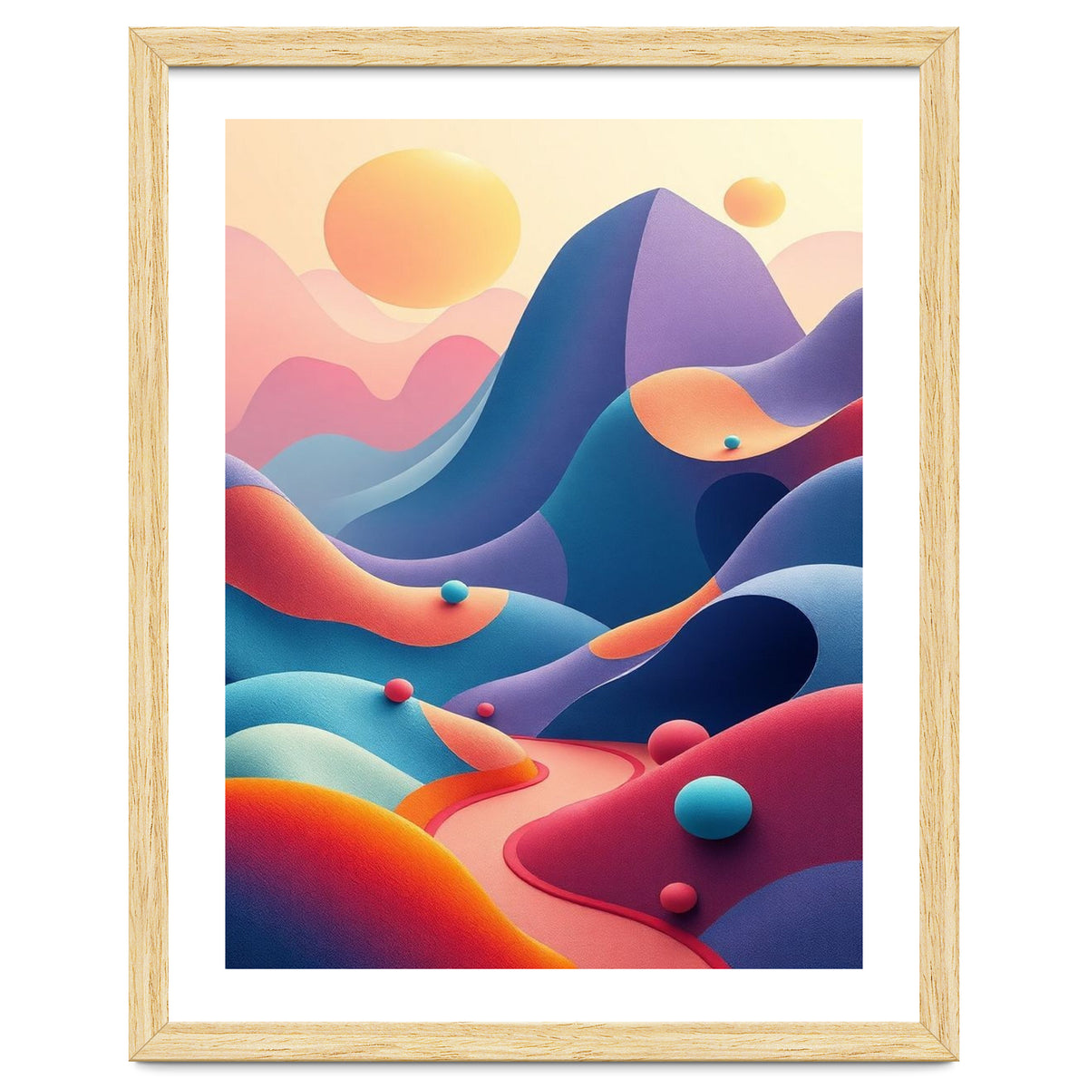Colorful Surreal Dreamscape Digital Art