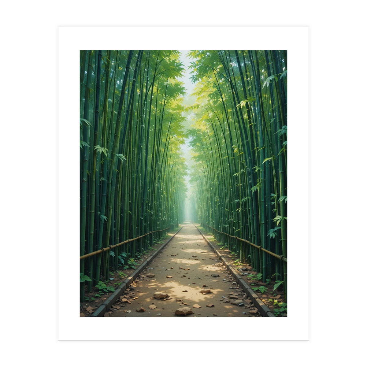 The Emerald Path: A Sun-Drenched Journey (Print Only)