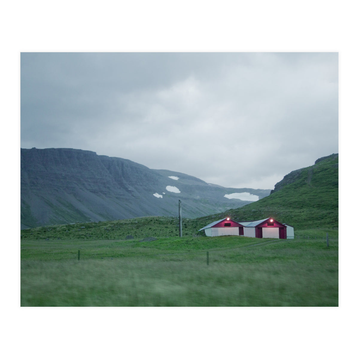 Cabins under the twilight - Iceland (Print Only)