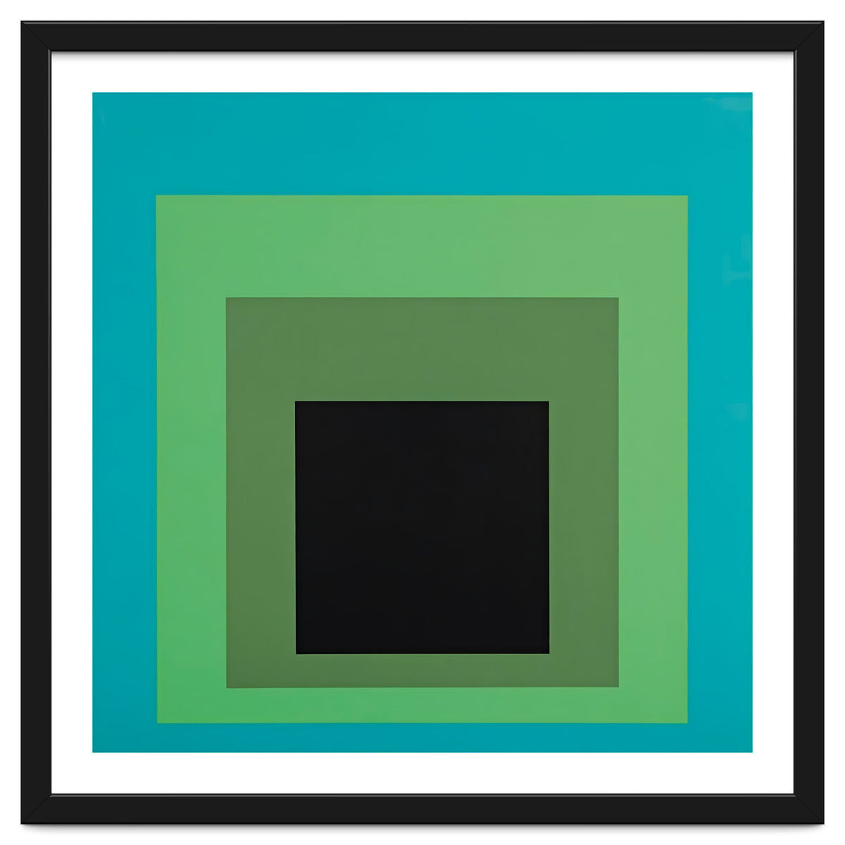 JOSEF ALBERS - HOMAGE TO THE SQUARE GREEN BLACK