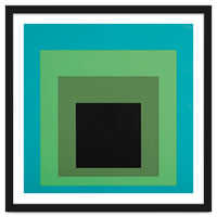 JOSEF ALBERS - HOMAGE TO THE SQUARE GREEN BLACK