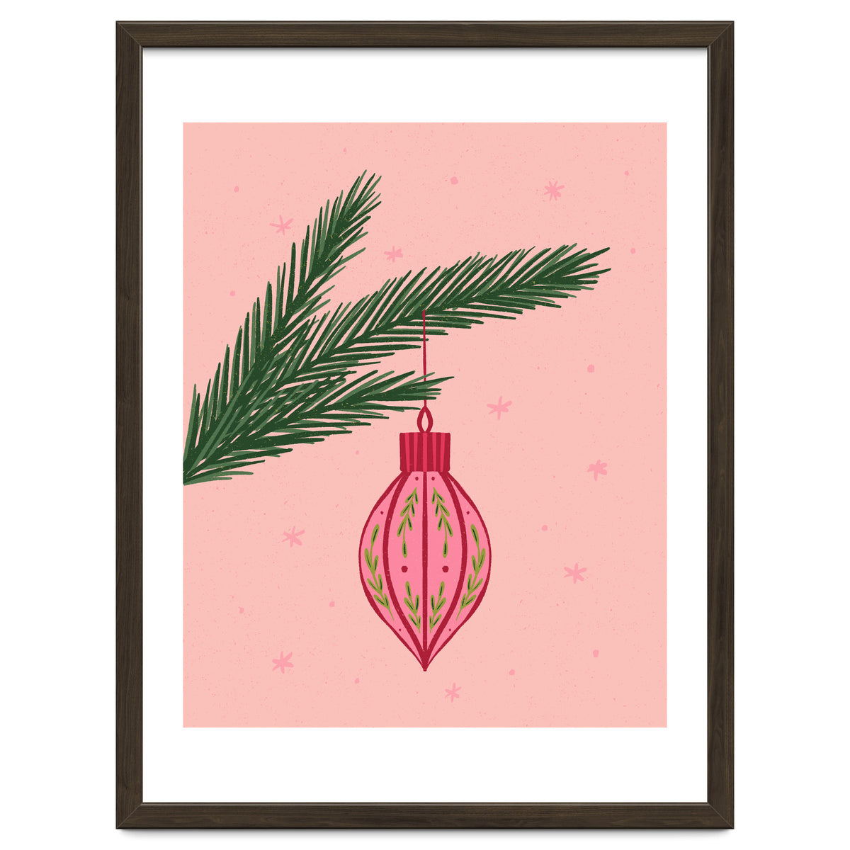 Christmas Globe with tree branch