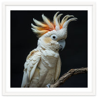 White Cockatoo Parrot Bird Perched On Branch