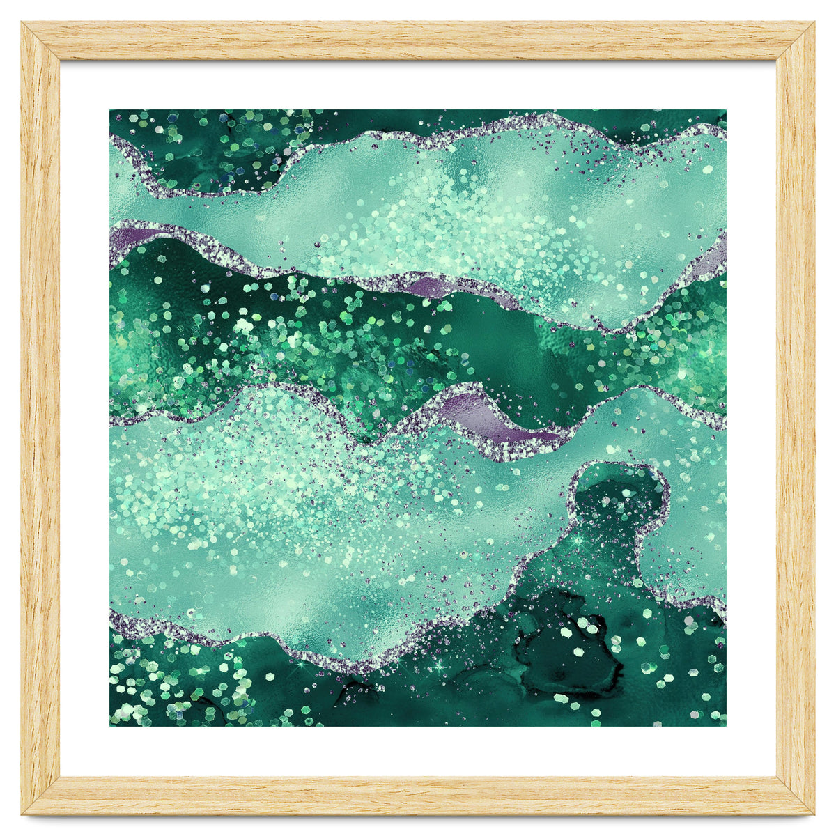 Emerald Glitter Agate Texture 02