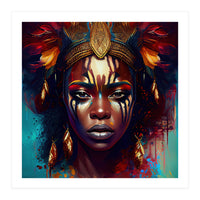 Powerful African Warrior Woman #3 (Print Only)