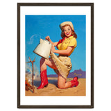 Pinup Sexy Woman Posing With A Hot Teapot thumbnail