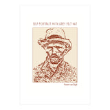 Self Portrait With Grey Felt Hat – Vincent Van Gogh (Print Only) thumbnail