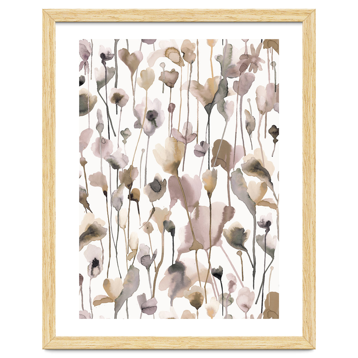 Watercolour Terracotta Wild Flowers