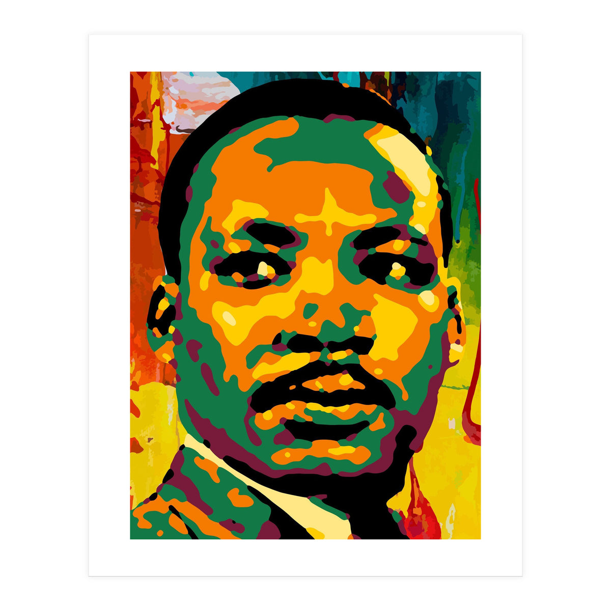 Martin Luther King Jr Abstract Art (Print Only)