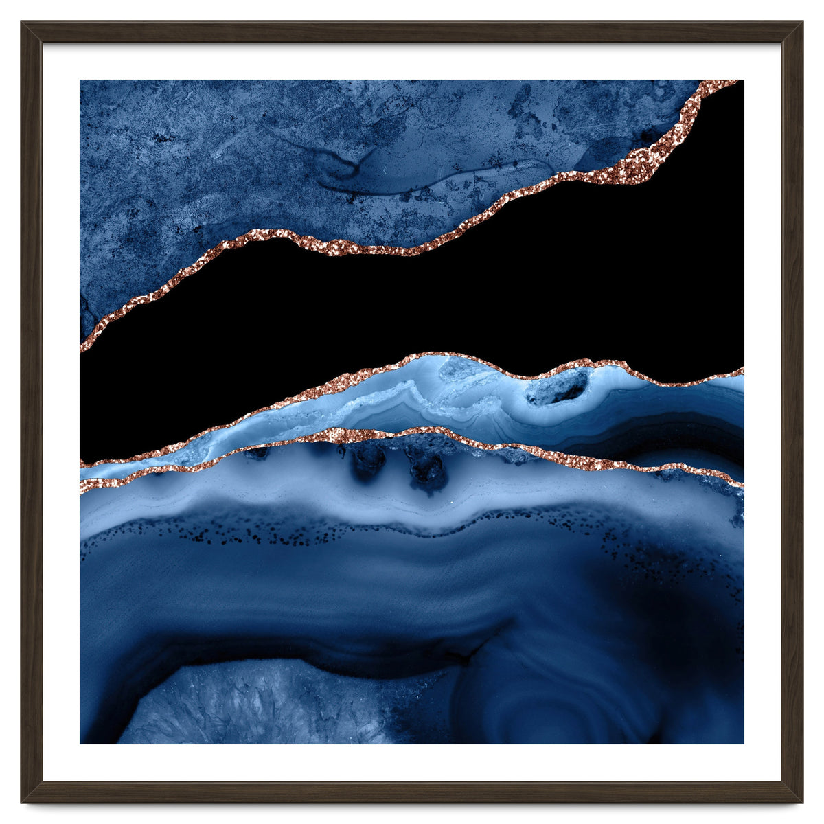 Navy & Rose Gold Agate Texture 13