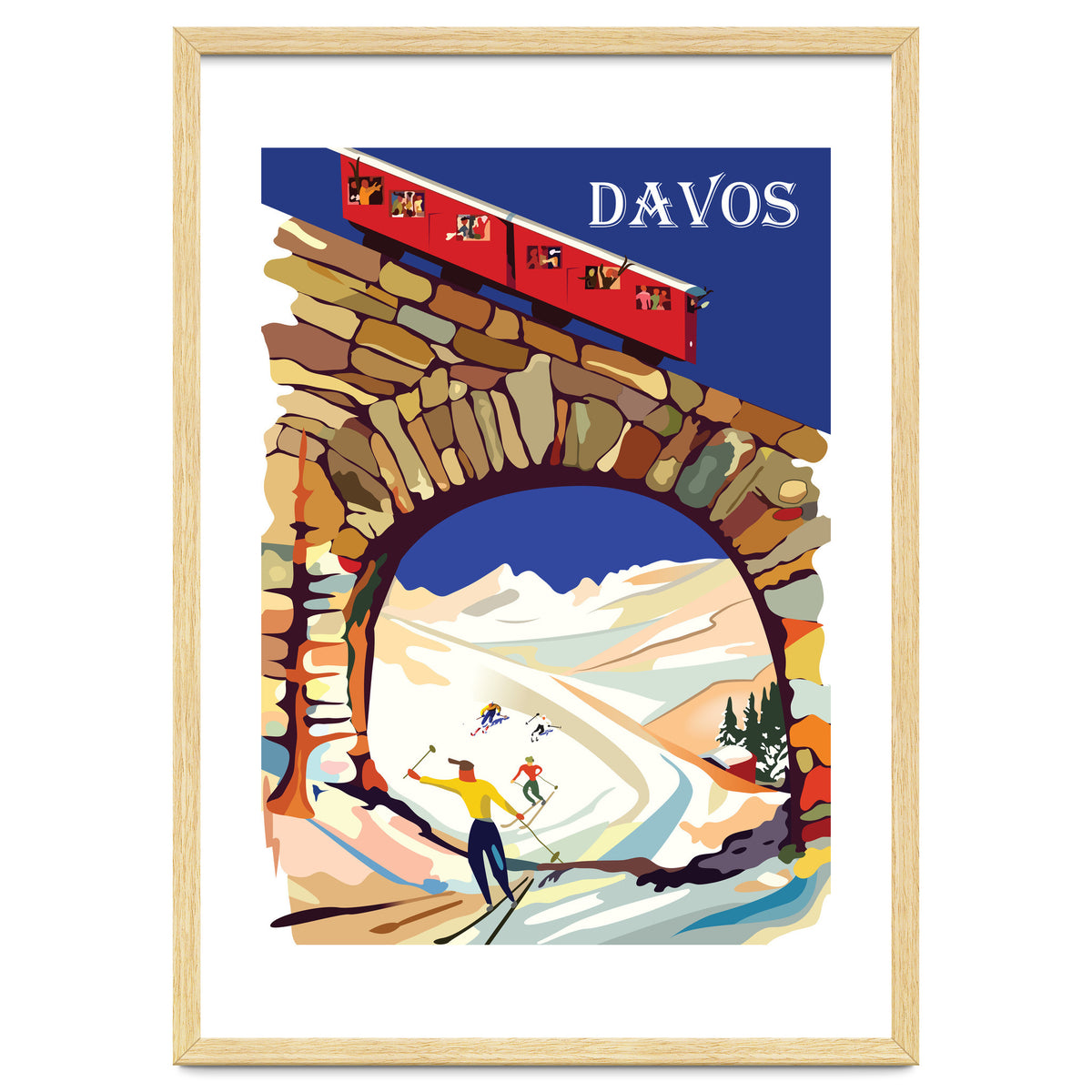 Davos Funicular on the Bridge