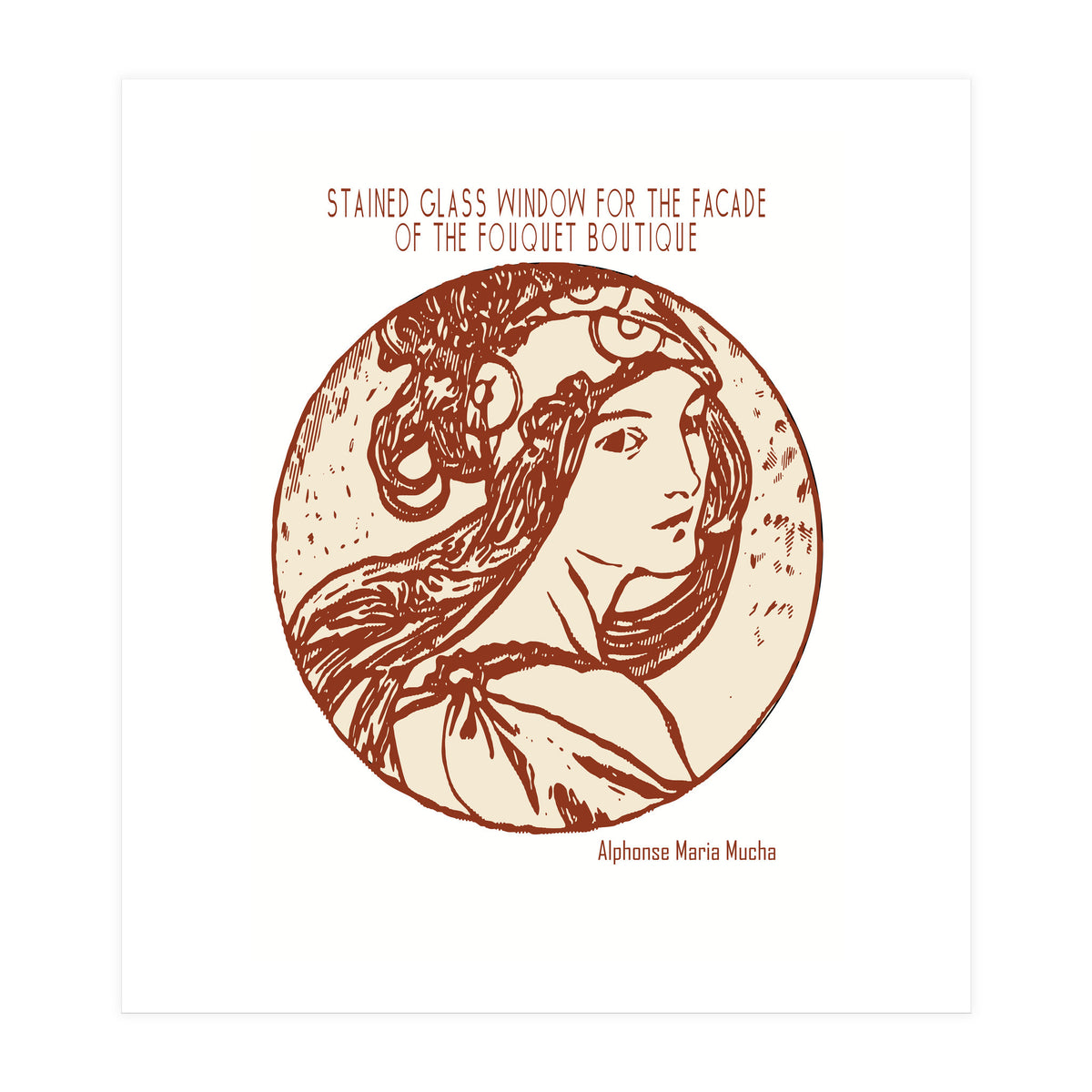 Stained Glass Window For The Facade Of The Fouquet Boutique – (Print Only)