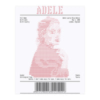 Receipt Art Adele Red (Print Only)