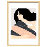 Not Today, Sleepy Lazy Woman In Bed, Quirky Eclectic Blanket Cozy Sleep In Illustration thumbnail