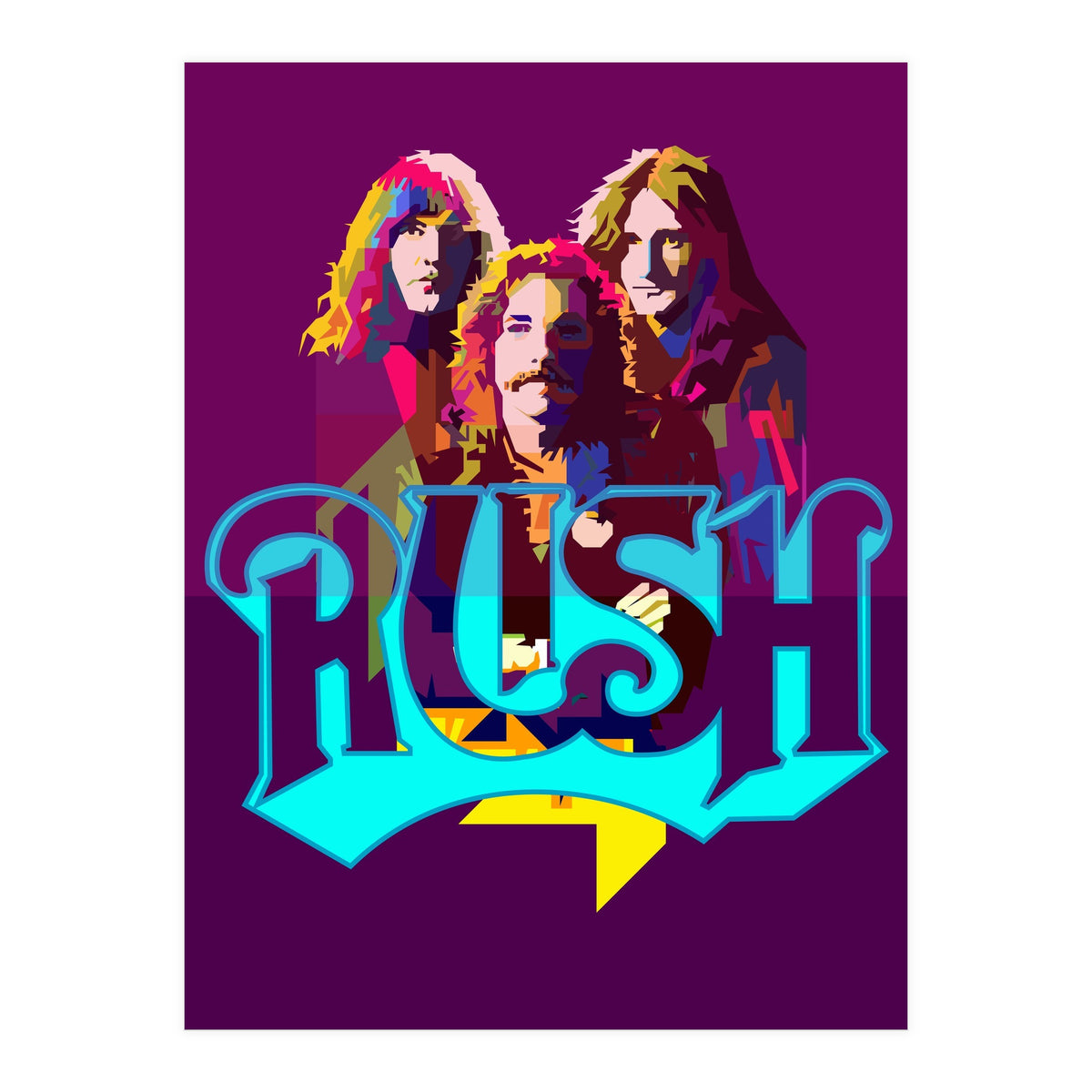 Rush Classic Rock Pop Art WPAP (Print Only)