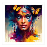 Butterfly Crown Hindu Portrait (Print Only)