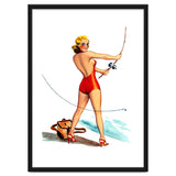 Pinup Girl Fishing On The Coast thumbnail