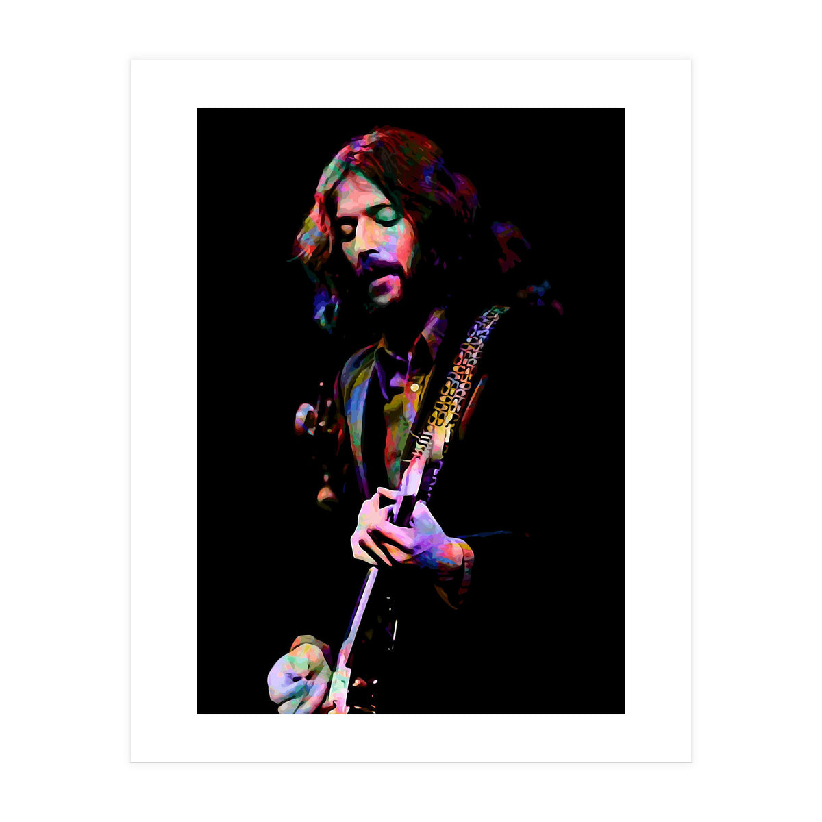 Eric Clapton Rock and Blues Guitarist Legend v3 (Print Only)