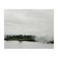 A boy on the boat in the geothermal lake - Iceland  (Print Only)