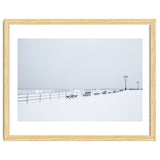 Benches along the pier on snow beach thumbnail