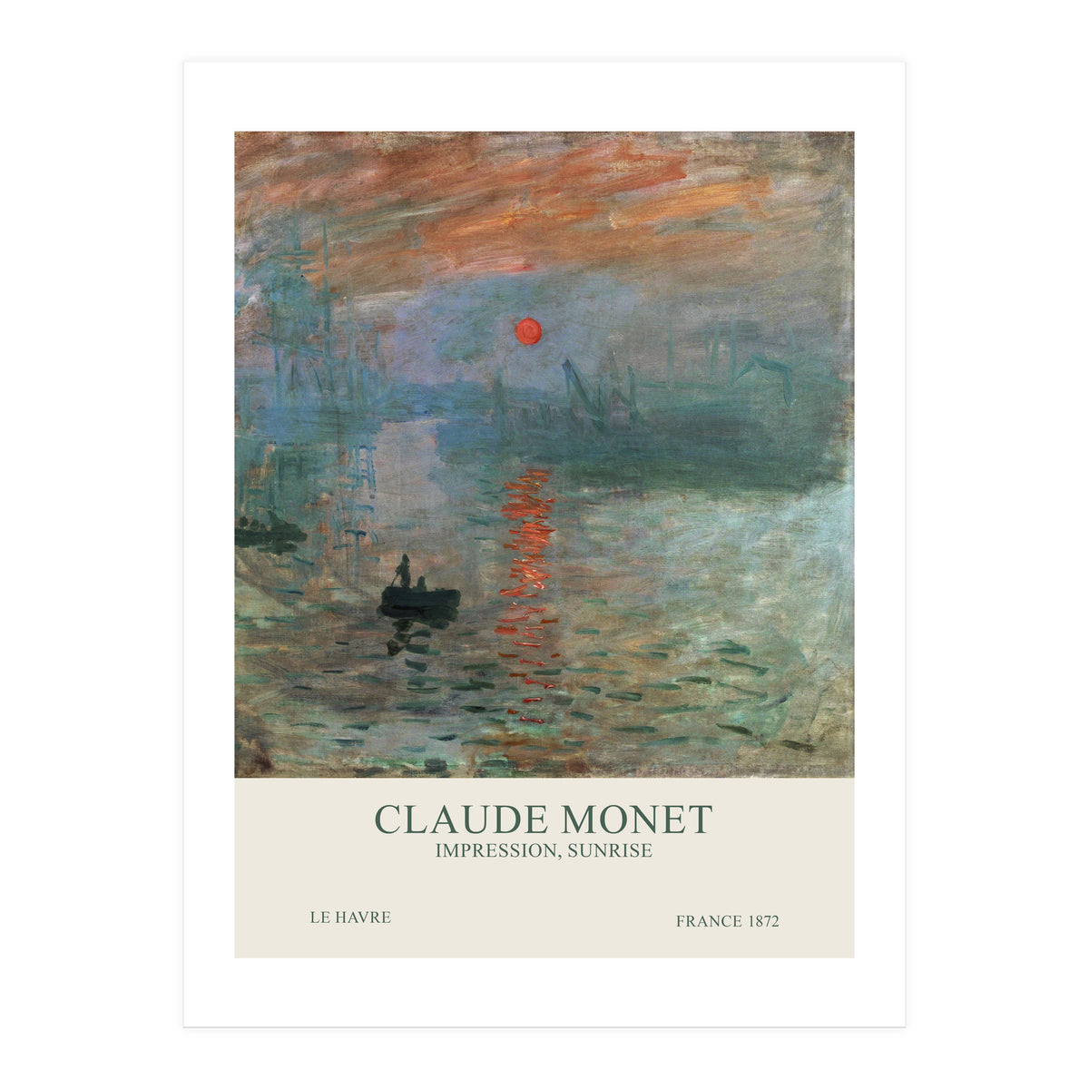 Claude Monet - Impression, Sunrise (Print Only)