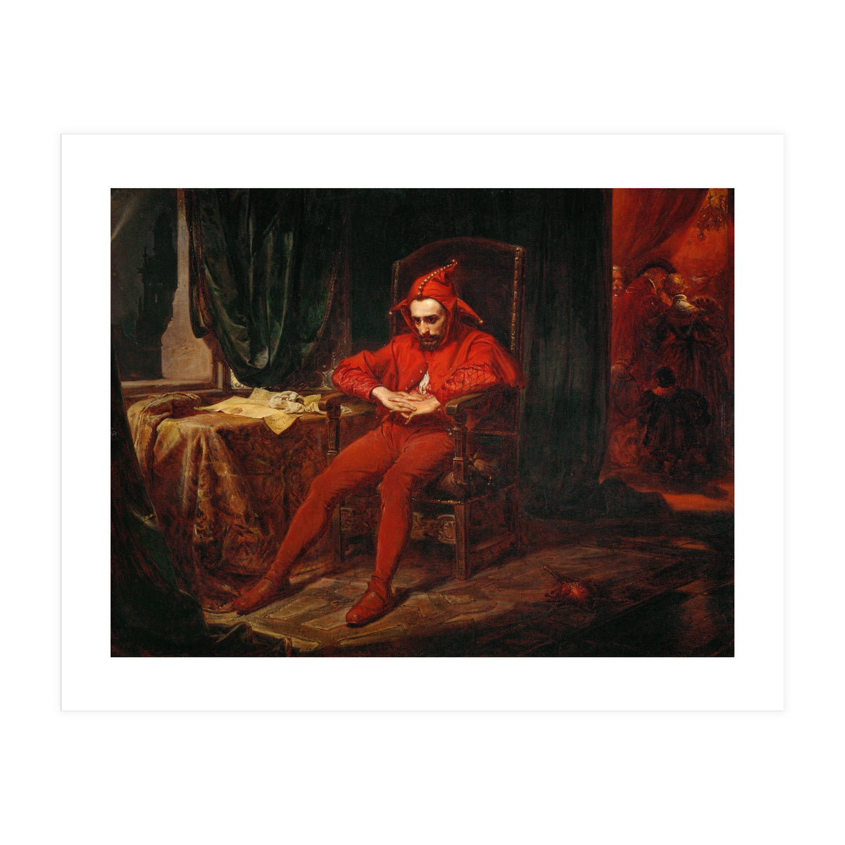 The court jester Stanczyk receives news of the loss of Smolensk (1514). (Print Only)