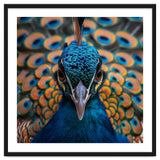 Close Up Peacock Head And Eye With Feathers thumbnail