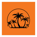 Palm Trees And Sunset in Black (Print Only) thumbnail