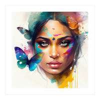 Holi Glow Hindu Portrait (Print Only)