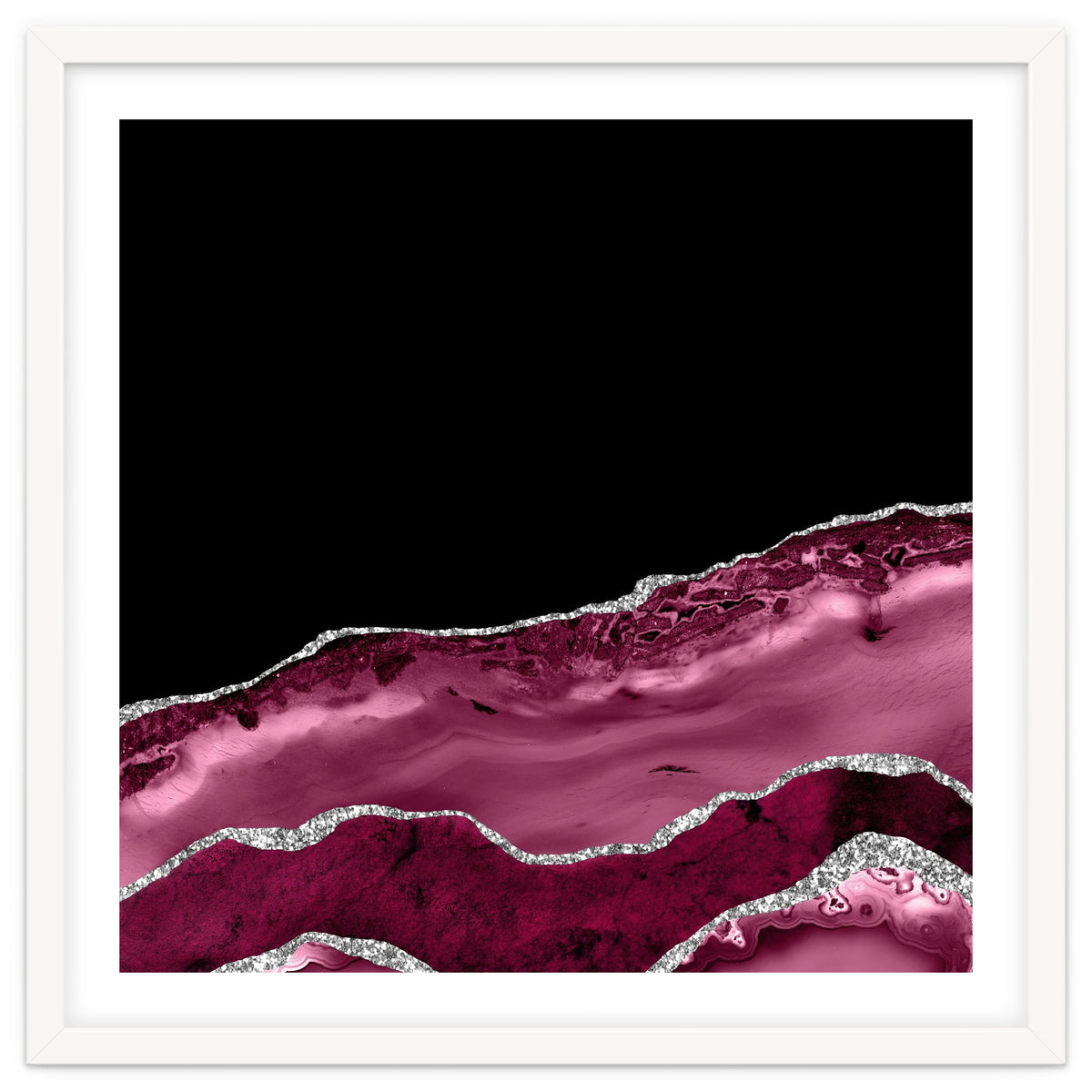 Burgundy & Silver Agate Texture 03