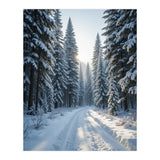 Serene Winter Wonderland Forest Road (Print Only) thumbnail