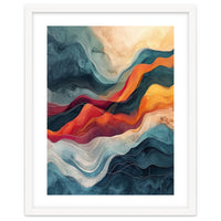 Abstract Flowing Mountain Landscape