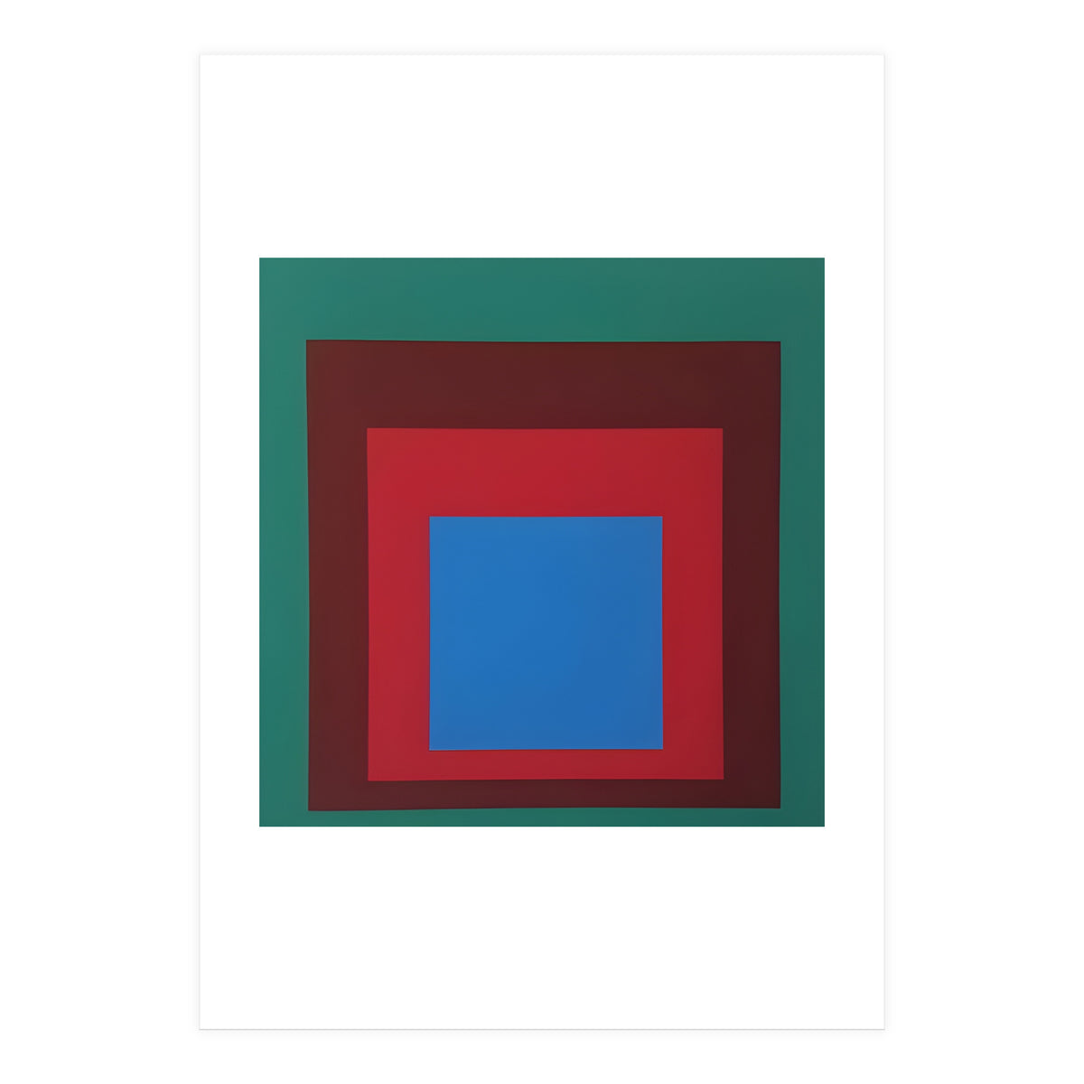 Josef Albers - HOMAGE TO THE SQUARE: Green, Red, Blue (Print Only)