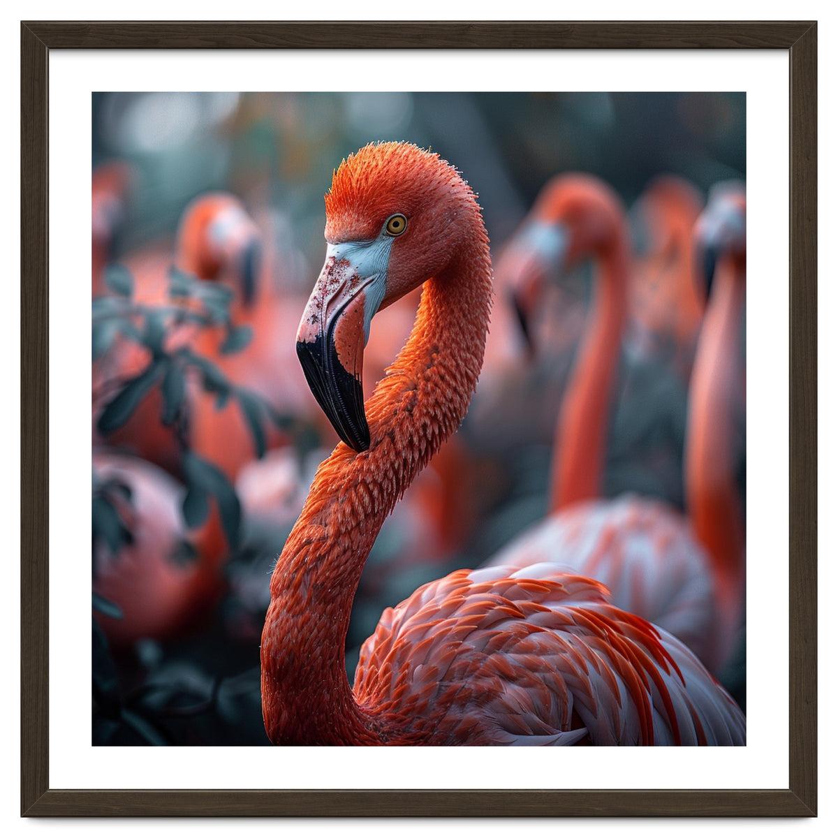 Beautiful Close Up Of A Pink Flamingo Bird