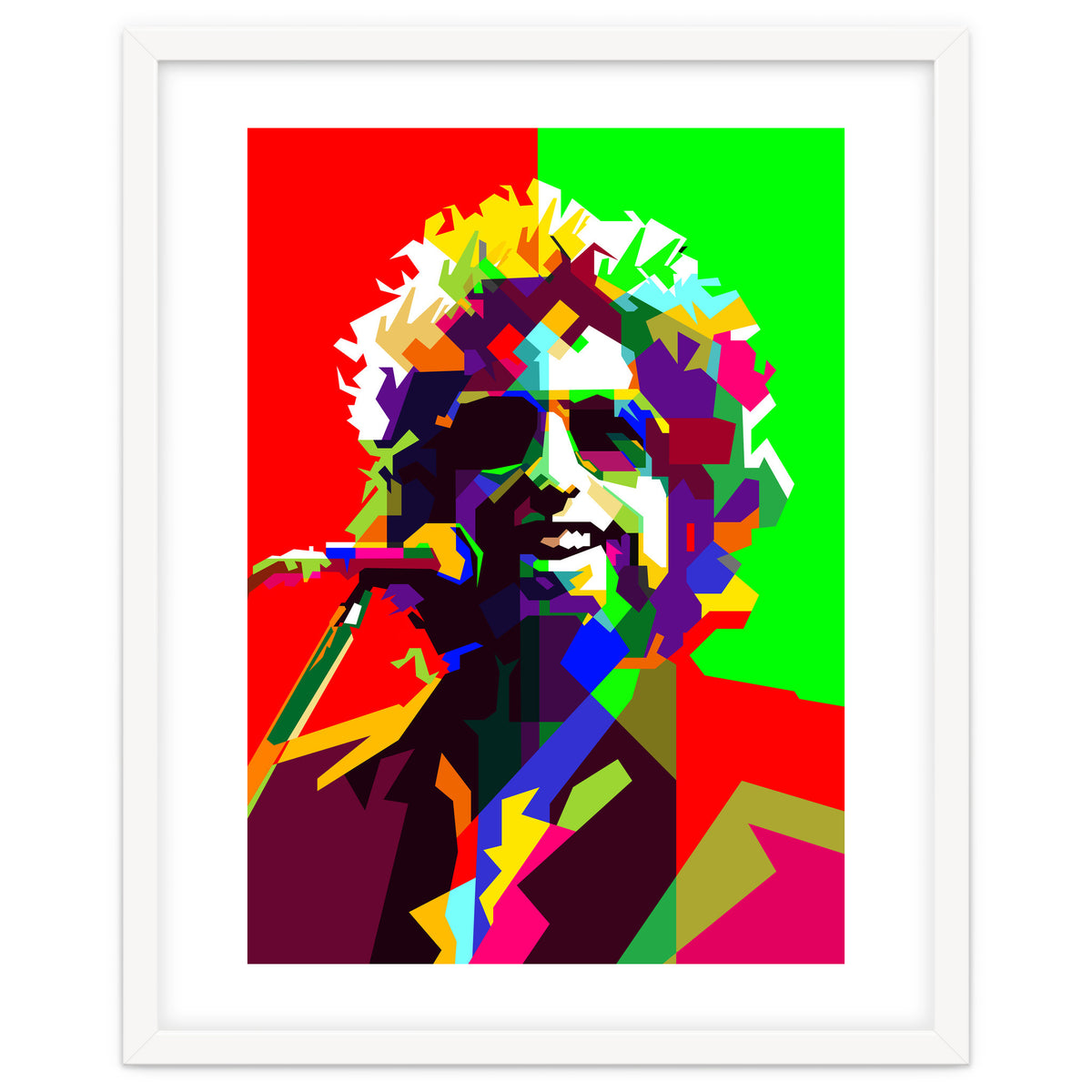 Bob Dylan Country Folk Singer Pop Art WPAP