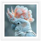 Close Up Of A White Cockatoo With Pink Crest thumbnail
