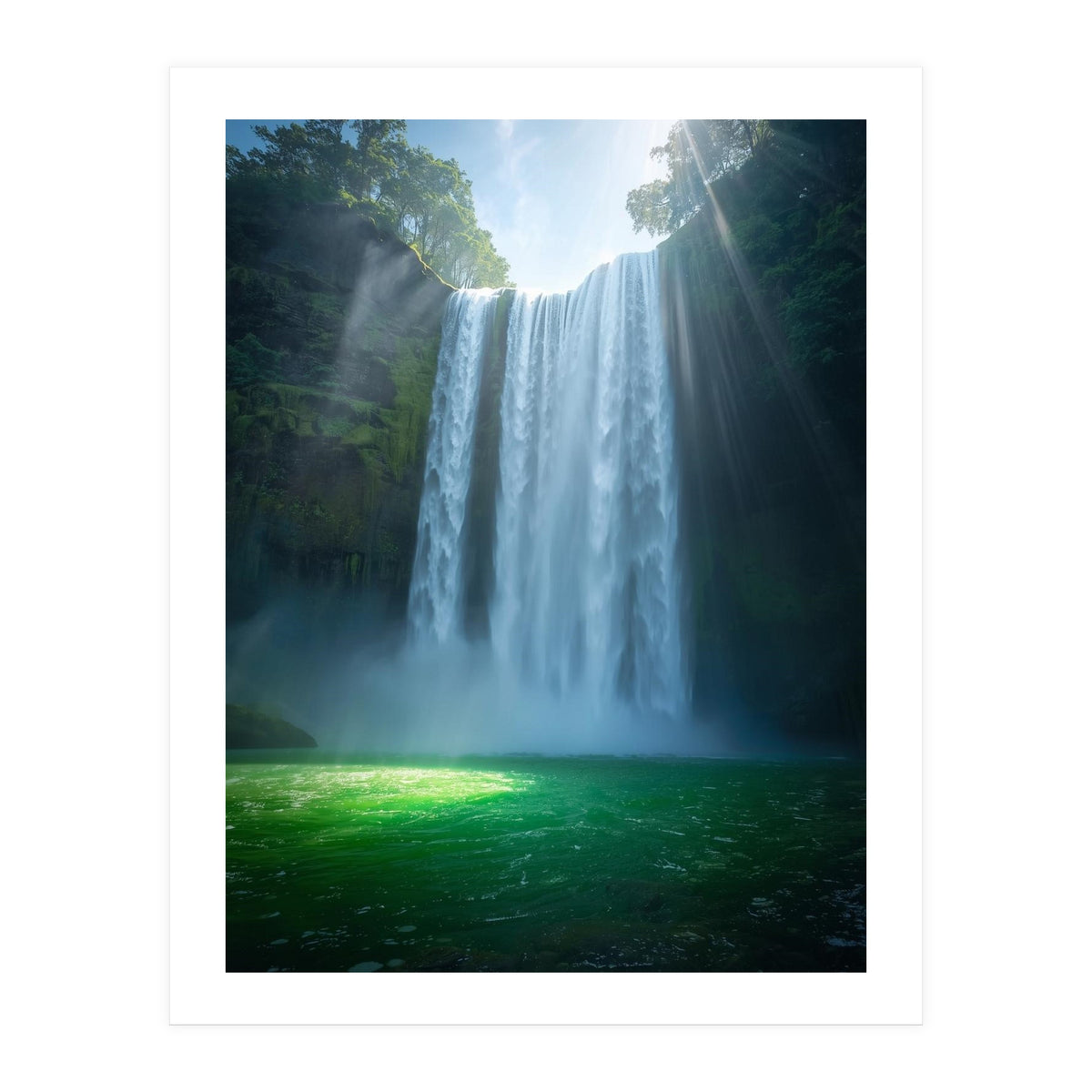 Lush Sun-Drenched Autumn Forest (Print Only)