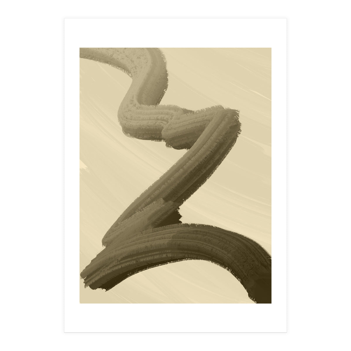 Brushstrokes in Sepia (Print Only)