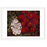 Vintage oil painted moody romantic Roses