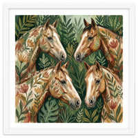 Majestic Floral Horses