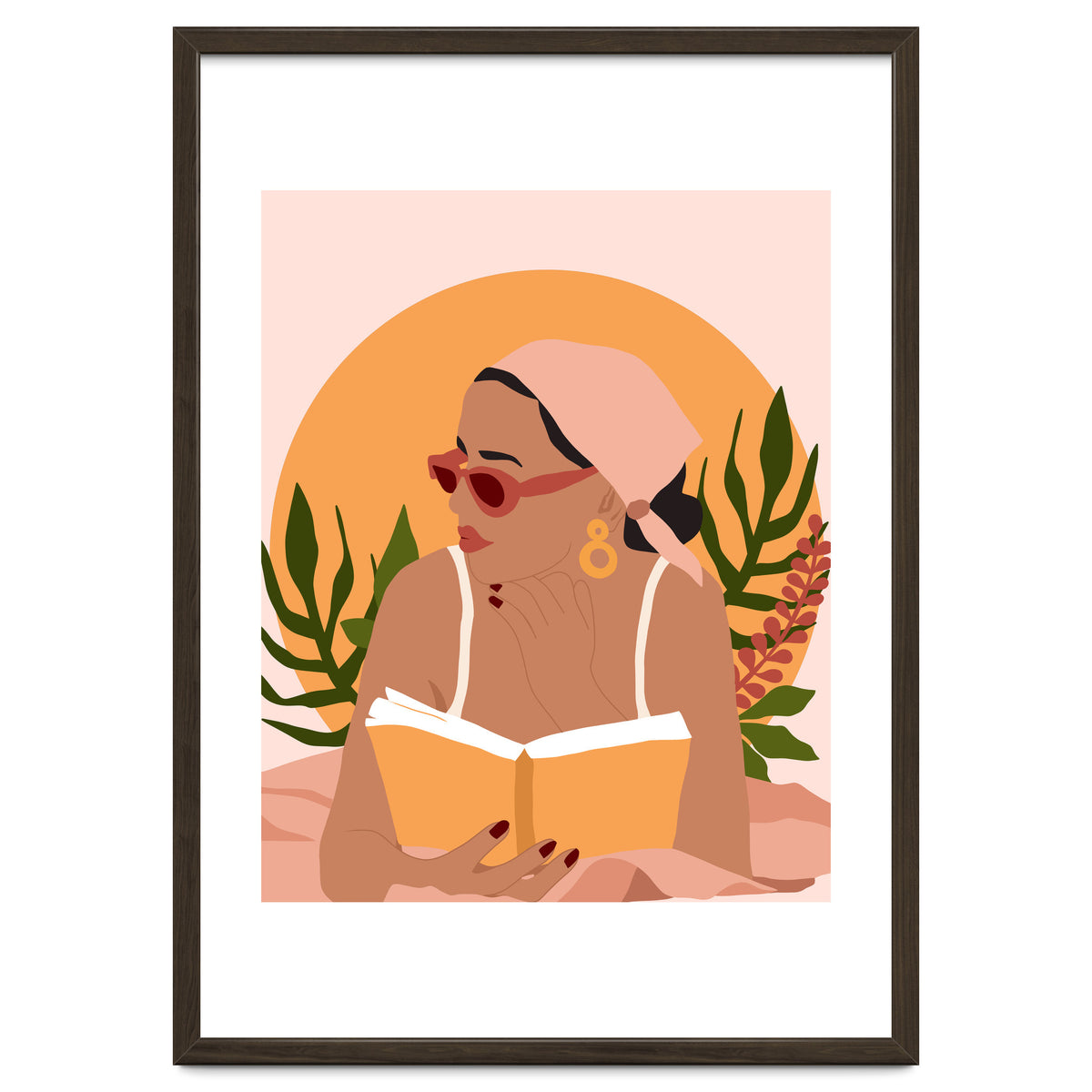 Bohemian Summer, Modern Boho Girl Reader, Books Read Self Care Self Love, Travel Hippie Nomad Black Woman