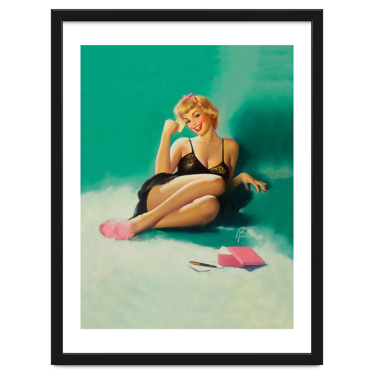 Sexy Pinup Girl With Phone Number For You