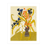 Floral Contemporary Still Life Mustard Yellow (Print Only) thumbnail