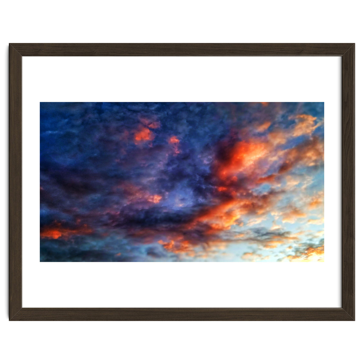 Cloudy sky at sunset