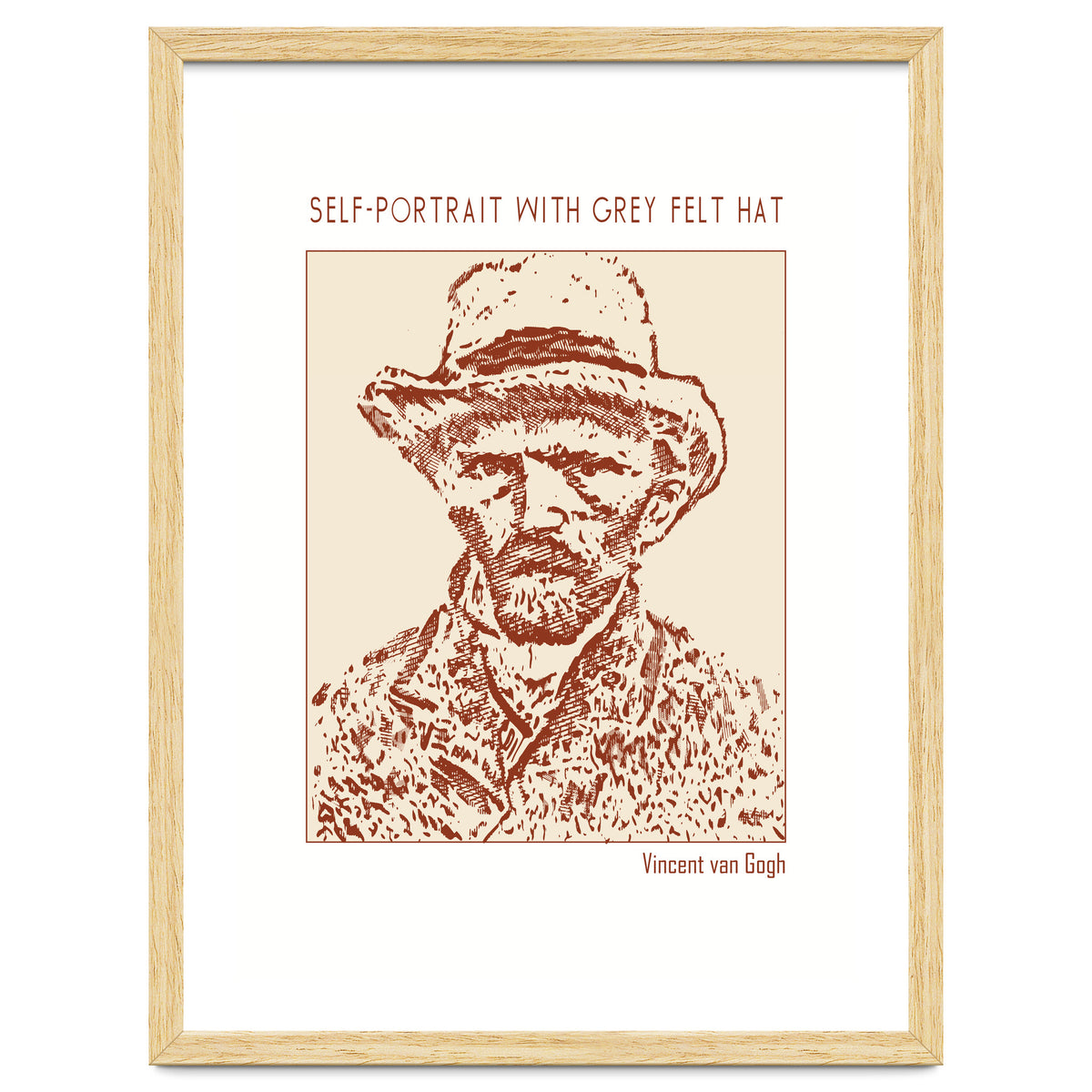Self Portrait With Grey Felt Hat – Vincent Van Gogh
