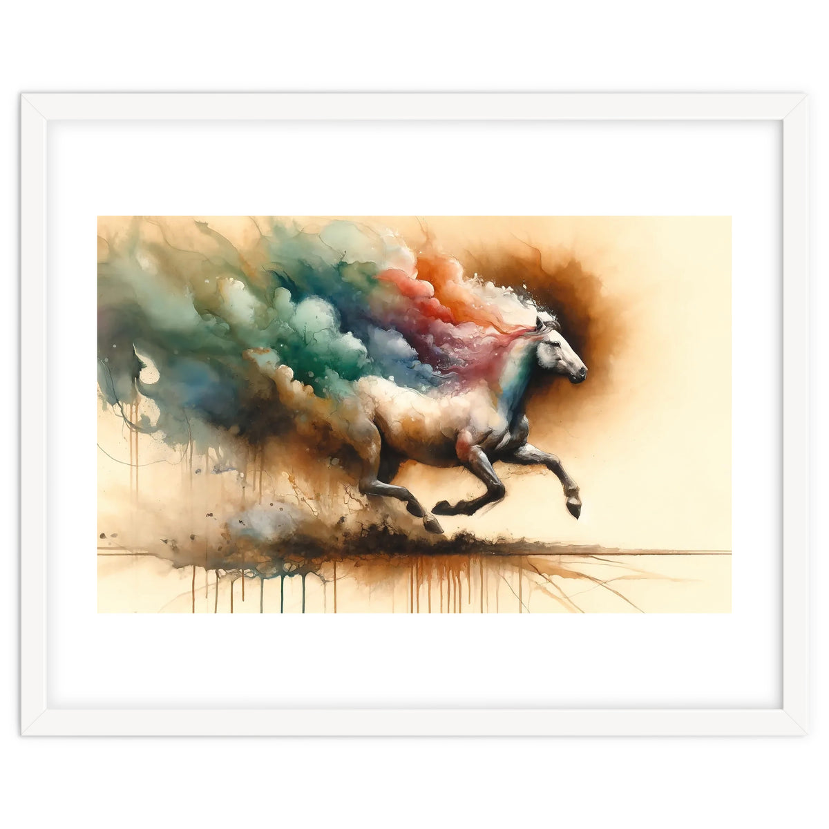 Galloping Horse Color Burst