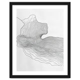 Abstract Black And White Organic Flowing Lines Pattern thumbnail