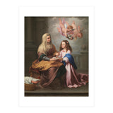 Bartolomé Esteban Murillo / 'Saint Anne with the Virgin', ca.  1655, Spanish School. VIRGIN MARY. (Print Only) thumbnail