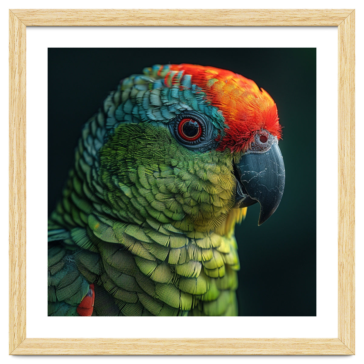 Close Up Colorful Parrot Bird Feather